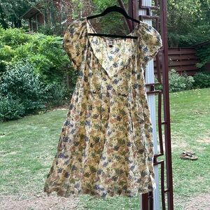 Yellow floral universal threads dress